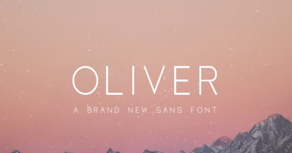 优雅现代细线状英文无衬线字体 Oliver Sans Font