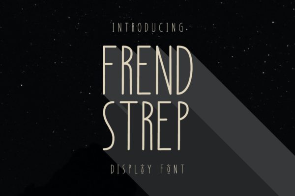 创意个性链球菌效果无衬线字体字体 Frend Strep Display Font