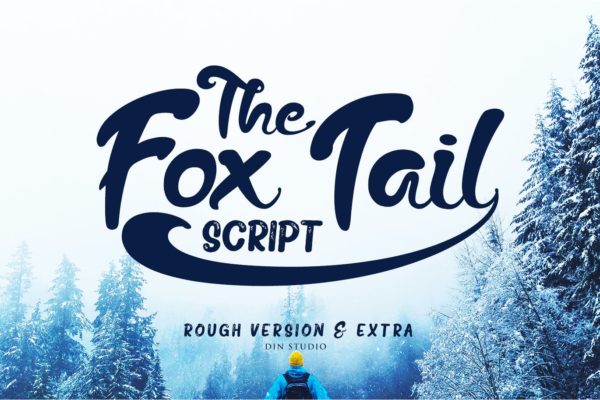 复古飘逸狐狸尾巴效果字体组合 The Fox Tail – Font Duo