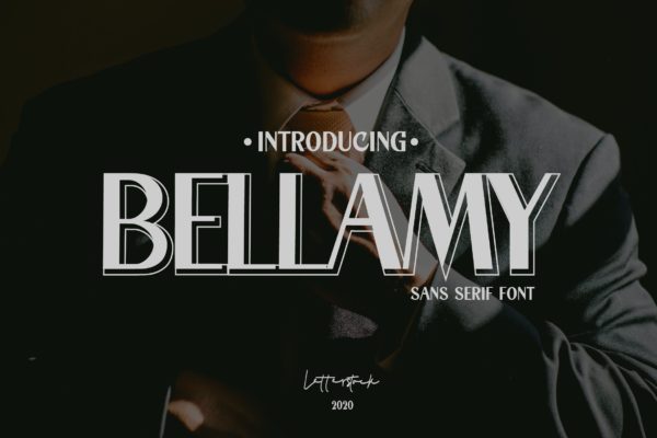 优雅自然风LOGO排版标题英文字体 Bellamy