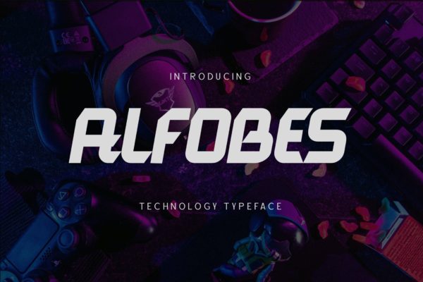 未来主义科技感粗黑无衬线字体 Alfobes typeface
