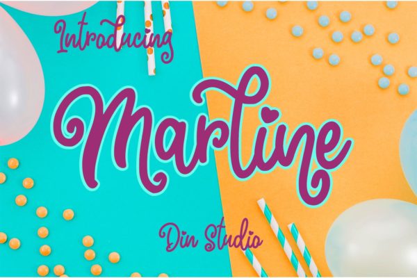 夏日可爱清爽风格手写字体 Marline – Fun Display Script