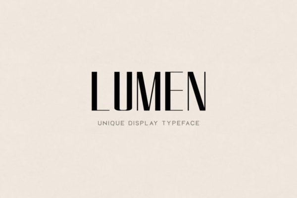 独特品牌VI视觉设计英文无衬线字体v7 LUMEN – Unique Display / Headline / Logo Typeface