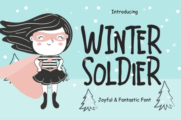冬季欢乐儿童主题英文字体 Winter Soldier Joyful & Fantastic