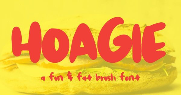 创意手绘英文无衬线字体素材 Hoagie Brush Font