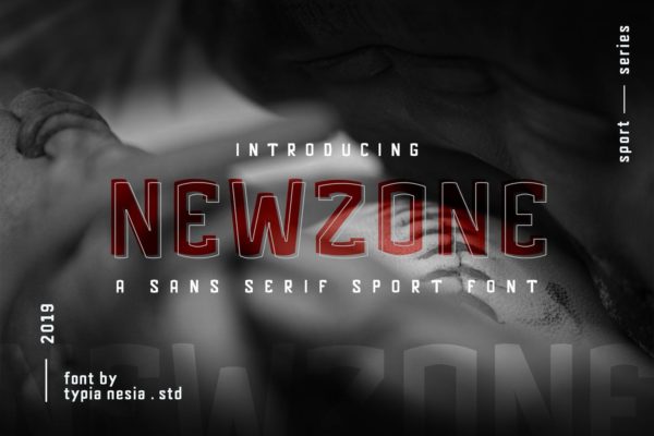 运动品牌设计风格英文无衬线字体 Newzone – Sport Sans Font