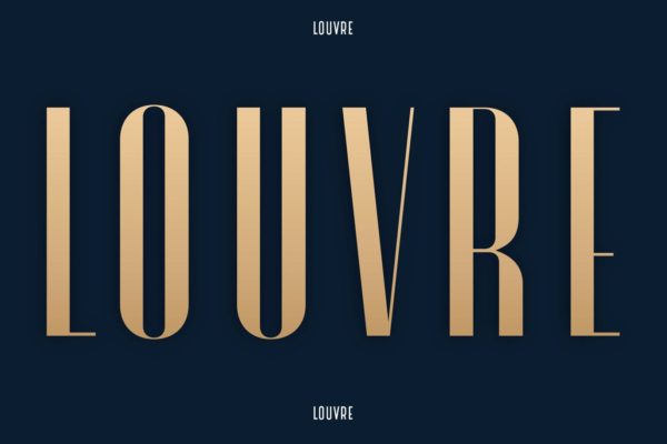 华丽优雅招牌设计无衬线字体 Louvre