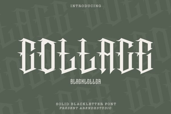儿童恐怖元素尖刺效果手写字体 Cottage – Blackletter Font
