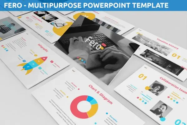多用途项目演示PPT幻灯片模板 Fero – Multipurpose Powerpoint Template