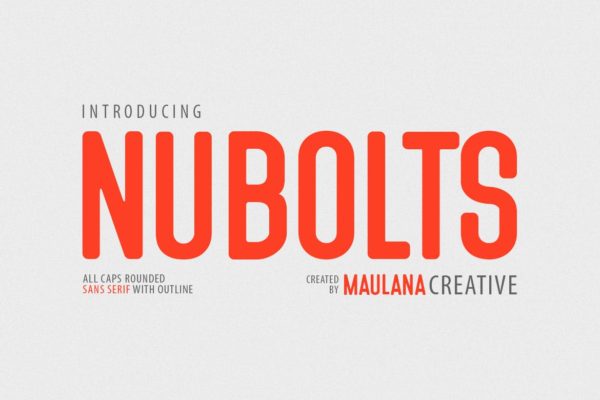 品牌VI/排版设计圆角无衬线字体家族 Nubolts Rounded Sans Family Font