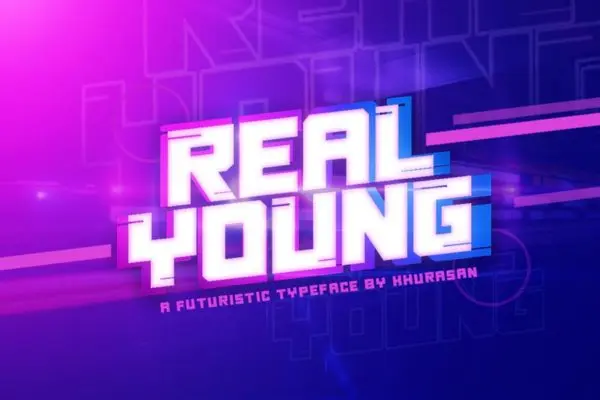 哥特式游戏主题英文无衬线字体 Real Young Font