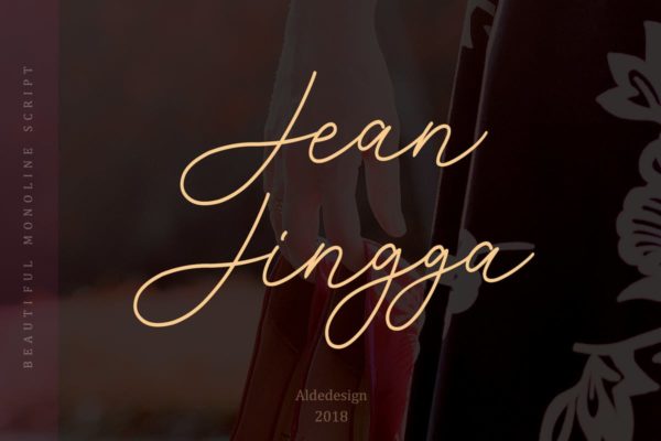 精美漂亮优雅手写设计字体 Jean Jingga – Beautiful Handwritten Styled Font