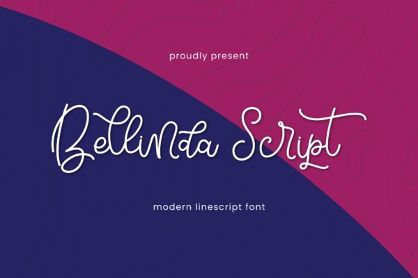 柔和装饰手写艺术英文花体字 Bellinda Script