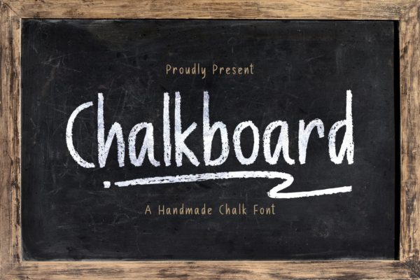 手工粉笔纹理笔刷字体 Chalk Board – A Handmade Chalk Font