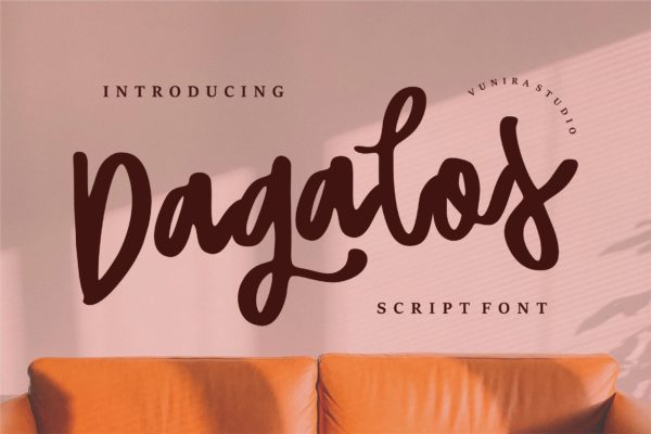 INS照片装饰加粗英文字体素材 Dagalos | Script Font