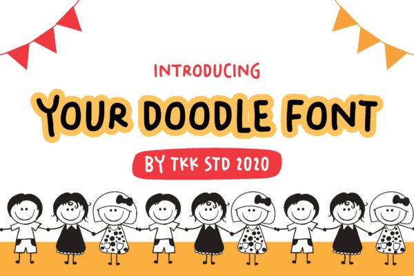 趣味卡通涂鸦书插图无衬线字体 Your Doodle Font