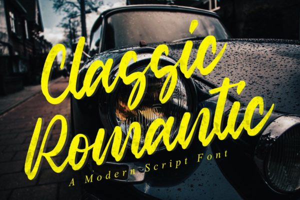 经典浪漫连笔标题英文手写字体 Classic Romantic