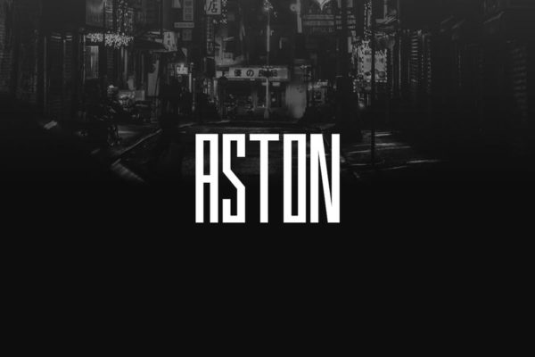 独特品牌VI视觉设计英文无衬线字体v2 ASTON – Urban Display / Headline / Logo Typeface