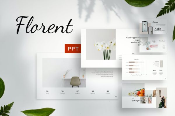 品牌指南幻灯片演示PPT模板 Florent – Guideline Powerpoint Template