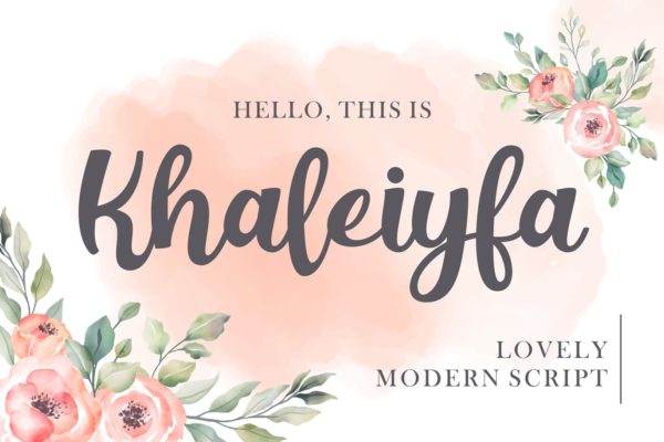 优雅浪漫风格爱情主题系列英文字体 Khaleiyfa – Lovely Script