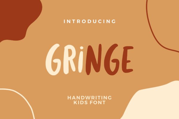 独特印刷广告设计手写英文字体 Gringe Handwriting Font
