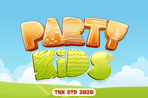 儿童趣味游戏派对活动装饰无衬线字体 Party Kids – Gaming Font