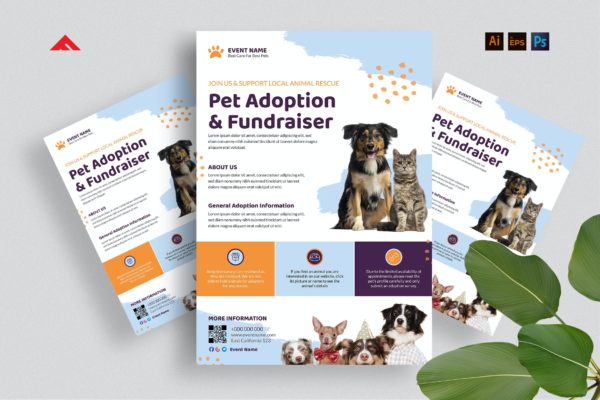 动物护理海报传单设计模板 Animal Care Flyer Template