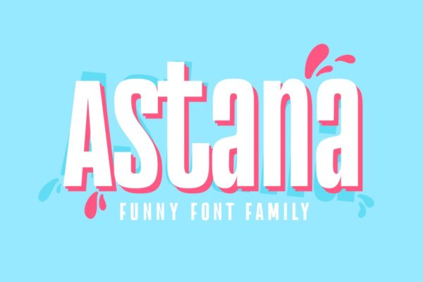 独特有趣的童真主题几何装饰字体家族 Astana Font
