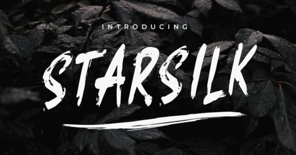 粗糙破损纹理英文手写笔刷字体合集 Starsilk Font