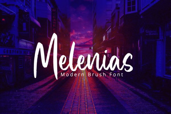 随性手写英文字母组合字体合集 Melenias – Casual Brush Font