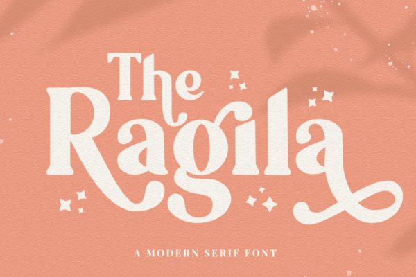 线条延长俏皮风格英文衬线字体下载 Ragila