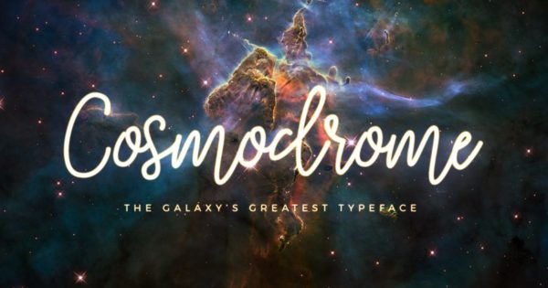 宇宙星辰唯美单线脚本手写字体设计 Cosmodrome Monoline Script Font