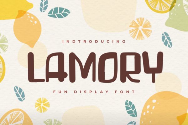创意不规则粗细手写字体素材 Lamory QR
