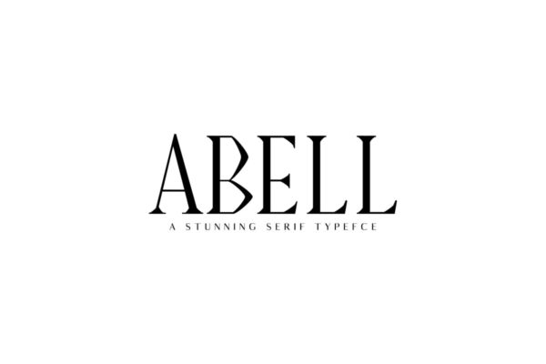 报刊杂志适用艺术装饰英文衬线字体包 Abell Serif Font Family Pack