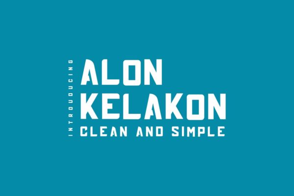 现代简洁优雅加粗黑体无衬线字体包 Alon Kelakon Font