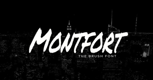 手工笔刷效果英文字体素材 MONTFORT – Custom Handmade Brush Font