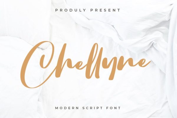 现代优雅自由书法风格英文手写体 Chellyne – Modern Script Font