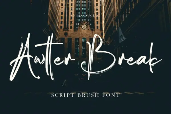 手写马克笔涂鸦效果英文字体 Awtter Break