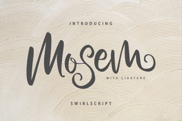 漩涡风格英文书法字体 Mosem | Swirl Script Font