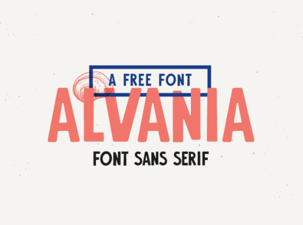 大写无衬线英文海报字体 Alvania Typeface