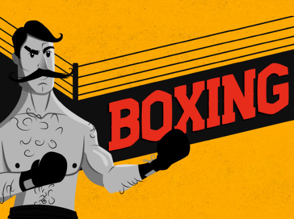 动作/运动/游戏主题设计复古风格英文衬线字体 Boxing Slab Font