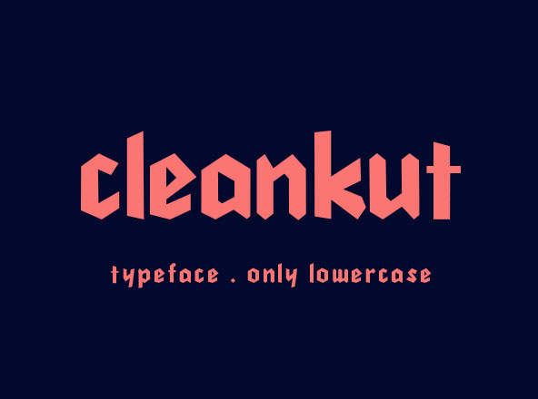 奇怪可爱哥特风粗黑装饰字体 Cleankut Grotesque Typeface