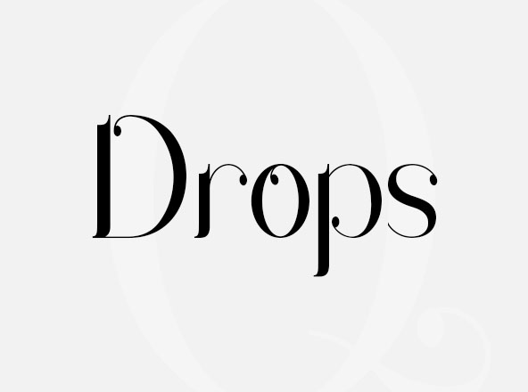 华丽优雅水滴纹理衬线字体 Drops Serif Typeface