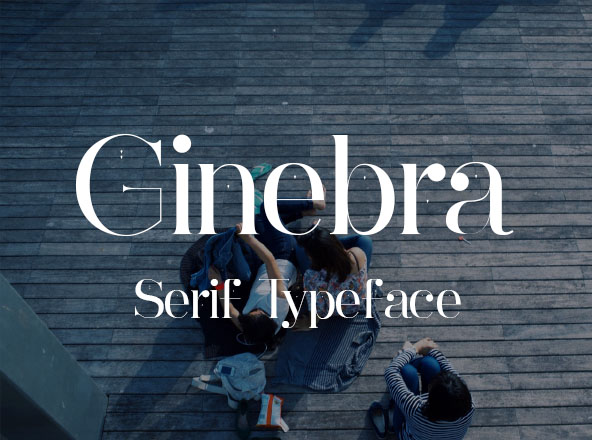 排版印刷设计英文衬线字体 Ginebra Free Font