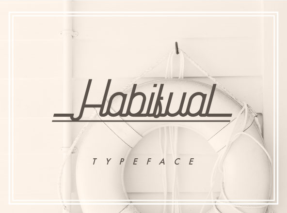 15度斜体字母数字手写字体 Habitual Digital Handwriting Typeface