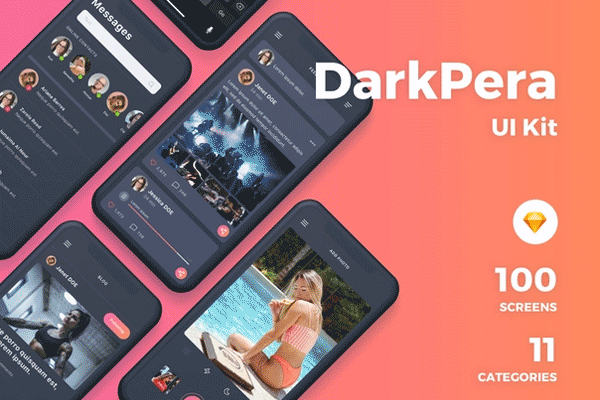 设计森林下午茶：多功能的高端社交APP UI KIT [Sketch]