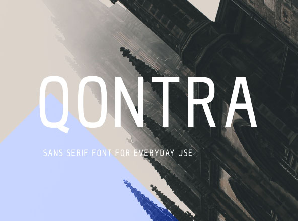 经典规则无衬线英文字体设计 Qontra Font