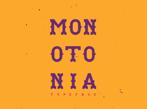 创意三角形突刺艺术装饰字体 Monotonia Typeface