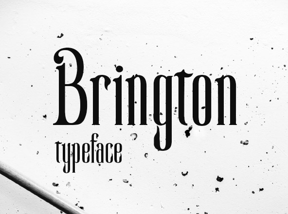 经典复古哥特式衬线字体设计 New Brington Typeface