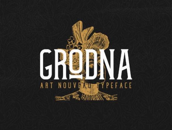 新艺术风格英文衬线字体 Grodna Serif Typeface